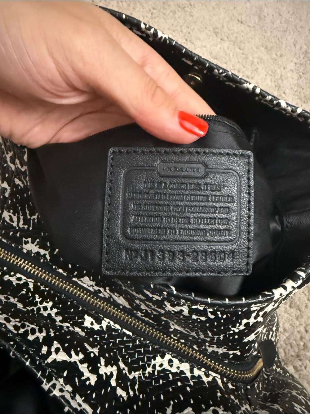 Coach Madison Python Embossed Shoulder Bag - Picture 6 of 8